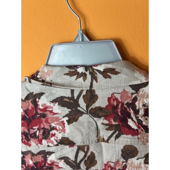 Abercrombie & Fitch The A&F Summer Linen Blend Floral Button Up Size XS - Picture 7 of 7